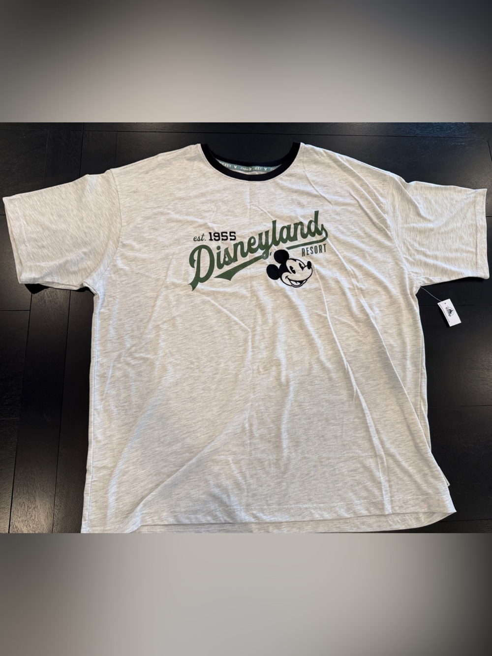 Disney Parks Mickey Mouse Disneyland Resort Ringer Tee - Grey - XXL - NWT